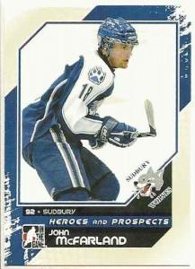 John McFarland Years in OHL: 4 (2008-09 to 2011-12) OHL Team(s): Sudbury Wolves, Saginaw Spirit, Ottawa 67's OHL Priority Selection: