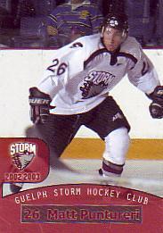 Matt Puntureri Years in OHL: 4 (2001-02 to 2004-05) OHL Team(s): Guelph Storm, Sault Ste.
