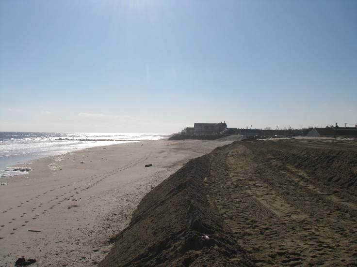 NJBPN 181 Municipal Beach, Sea Bright This site was the most heavily damaged along the northern Monmouth County shoreline from Hurricane Sandy, with the left view showing sand pushed back to the