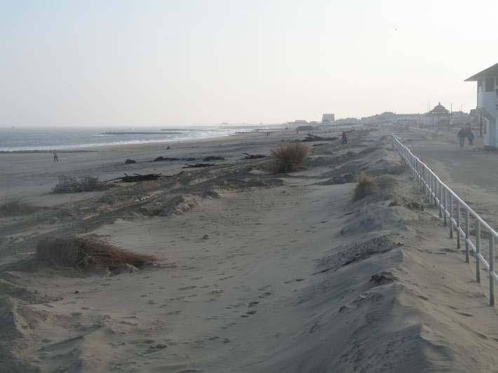 NJBPN 165 McCabe Avenue, Bradley Beach The promenade was impacted, but not destroyed but abundant sand was still present in Ocean Avenue (left photo