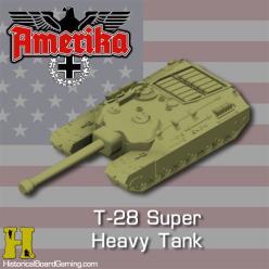 t-28 Super Heavy Tanks are a fearsome attack weapon.