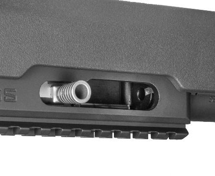 Put the safety button into the SAFE position (FIGURE 24). Check chamber to be sure no cartridges are visible (FIGURE 25).