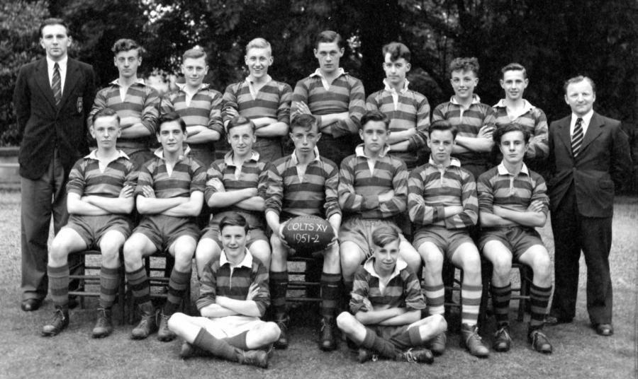 Colts Rugby Photo from Les Thomas. Thank you, Les. Back Row L-R: Mr.