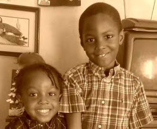 Amani Coleman-Guerrido, 5, left, and Alarious