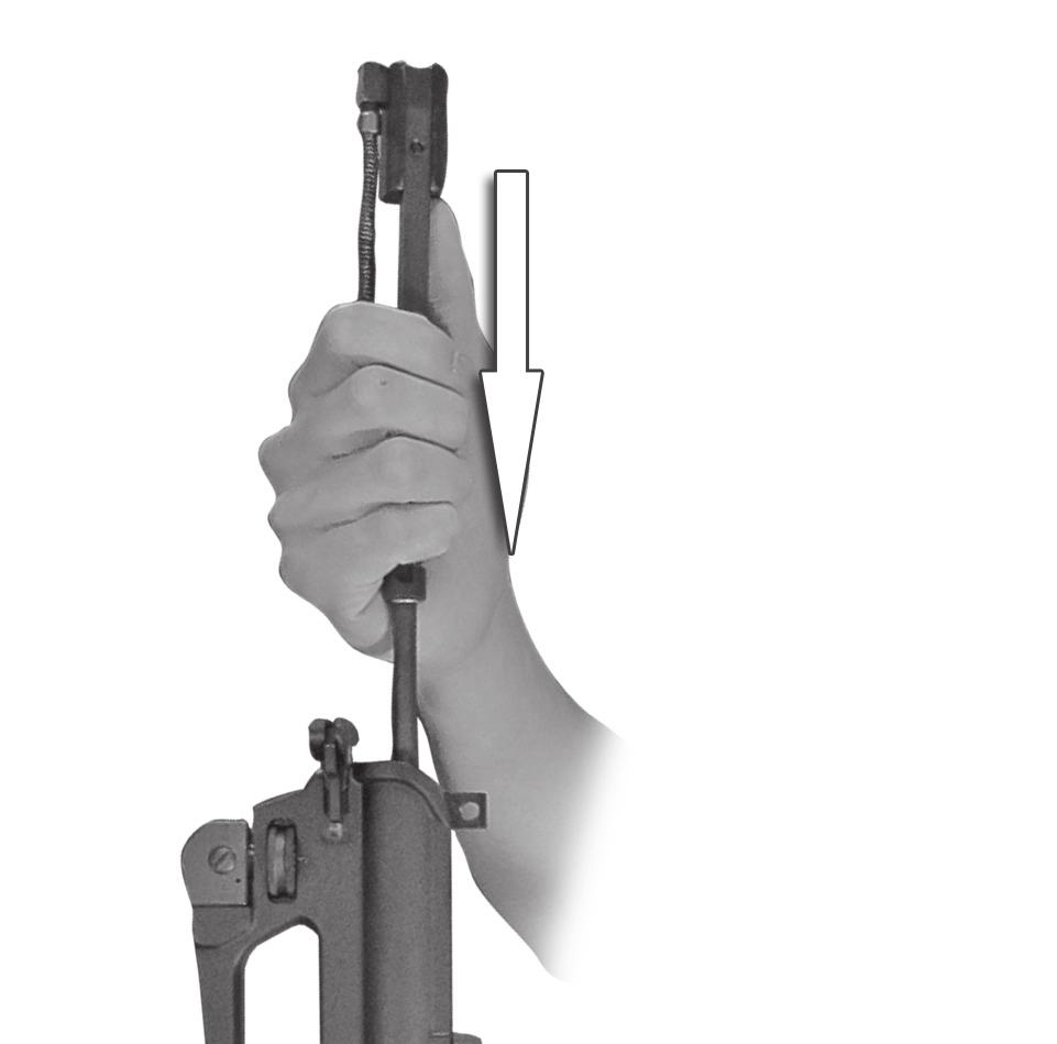 When the 22-17 Partner upper receiver is installed: Be sure the rifle is clear and a magazine is not loaded into the rifle.
