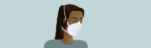 If you are using a mask without a valve, breathe out sharply. If you are using a mask with a valve, cover the valve with your hand before breathing out, or breathe in sharply, instead.