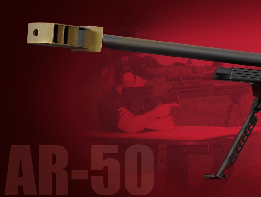 ArmaLite s Heavyweight:.50 Caliber/33.2 Pounds!.50 CALIBER AR-50 The AR-50 is intended to provide an economical, accurate rifle for shooters interested in the challenges of long-range shooting.