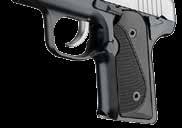 Manual ambidextrous thumb safety, checkered slide release lever and ambidextrous magazine release enable intuitive, fast and safe