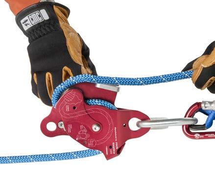 12 10 m [33 ft] of the descent), it is recommended to convert from hand-tight Belay Line tension to shared tension between the Main Line and Belay AS A BELAY DEVICE Line.