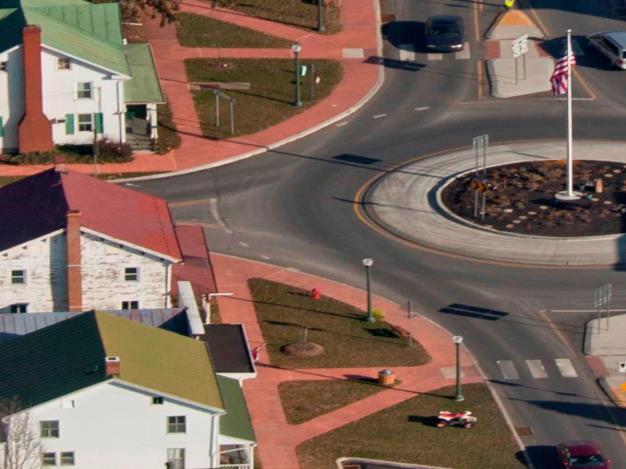 Intersection Strategies - Roundabouts - Revise geometry of complex intersections - Complete Streets to safely accommodate all