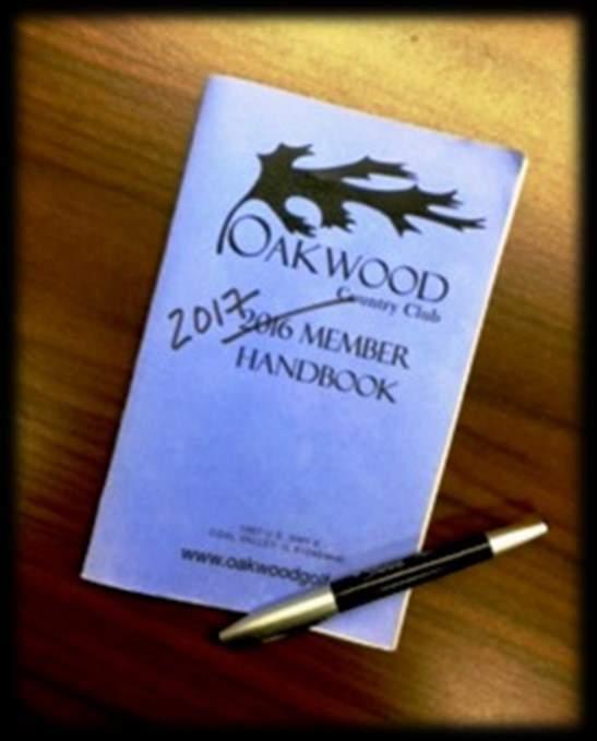 309-799-3153 We re Updating! Yes. It s that time again. We re updating the Oakwood Member Handbook.