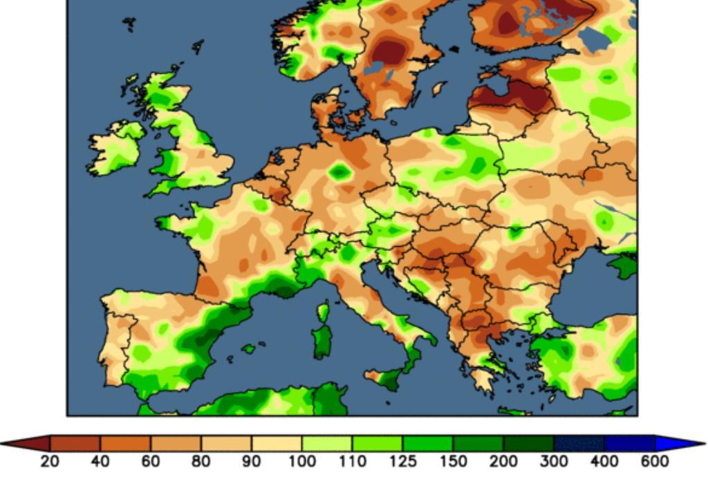 EXTREME WEATHER EVENTS IN EUROPE 90 DAY PRECIPITATION ANALYSIS OF ANOMALIES 13