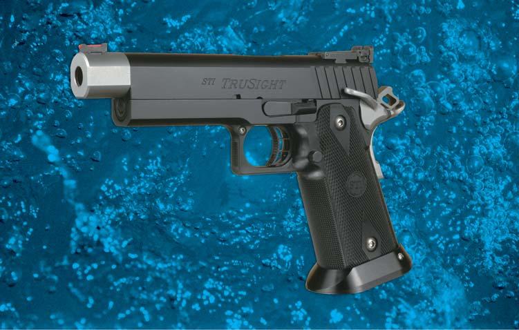 ..Suggested Retail $1,894 STI GRANDMASTER This is the ultimate factory compensated pistol on the market Caliber: Frame: Grip: Slide: Slide Features: Trigger: Barrel: Safeties: Guide Rod: Sights: