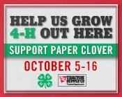 David would like for us to sell clovers throughout the week like we did last year and we especially need a few members out there on Saturday, October the 8th and Saturday the 15th, those will be the