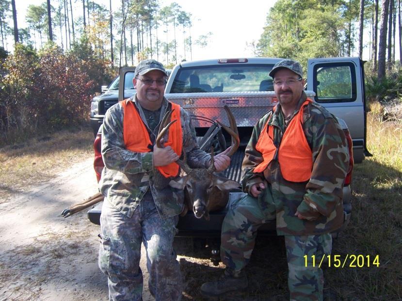 Mr. Craven (L) & friend with 8-pt. buck LIBERTY COUNTY On Nov.