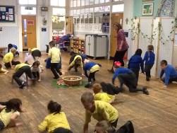 Year 3 children enjoyed a rainforest drama session led by Ms Bolwell. They created a rainforest sound-scape using body parts and instruments.