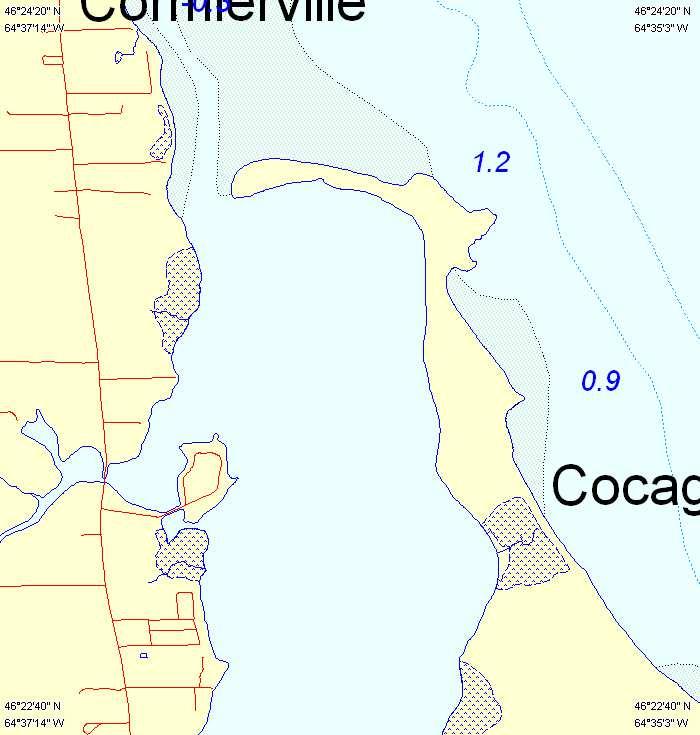 3 COCAGNE BAY OYSTER ENHANCEMENT 3.1 Oyster Habitat Restoration A preliminary observation of the Cocagne Bay site (site 2) occurred On June 26, 2004 (Fig. 6).