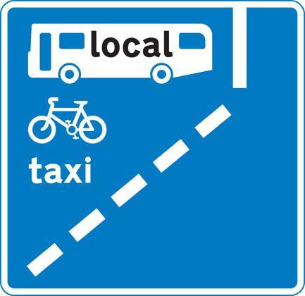 Parking place for solo motorcycles With-flow bus