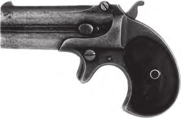 Remington Double Derringer Single-Action Derringer A self-defense weapon with two barrels that hinge upward for loading.