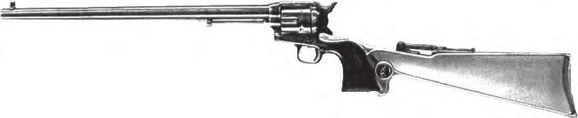 Colt Buntline Special Single-Action Revolver A special variant of the Colt Peacemaker with long barrel and detach.able stock.. It is only made to order.
