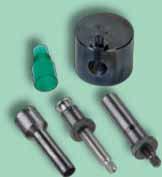 The Quick Change Powder Measure includes one each Small and Large Metering Assembly and the Drain Attachment.