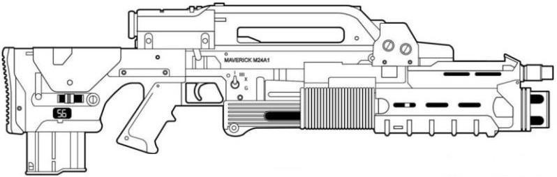 Maverick M24A1 ACR [8.85mmCL] 4.6 kg, Ammo.5 kg, 80 cm, Recoil 7, 8.
