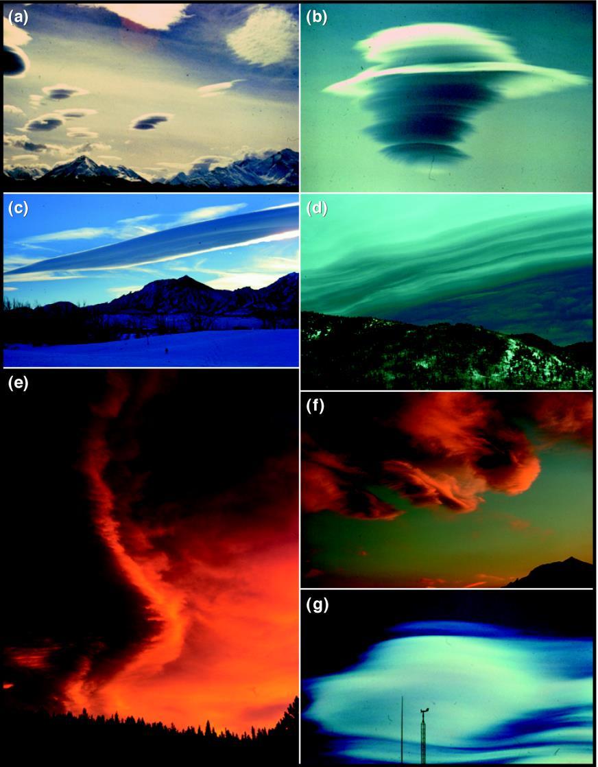 Lenticular and wave clouds The presence of lee waves is often