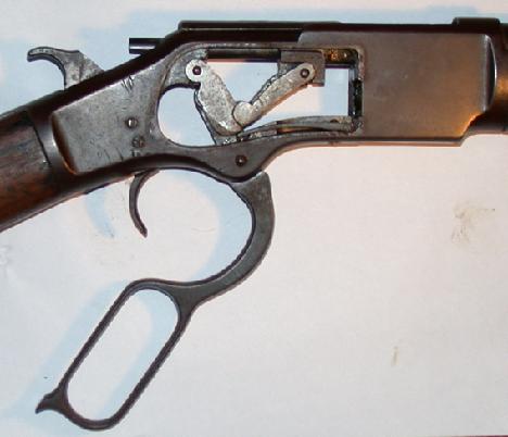 Fig. 13. This is an example of Winchester Model 1873 toggle-link action. (enwikipedia.org) rifles is the Winchester Model 1873 (Fig. 13).