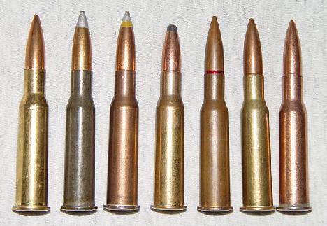 Fig. 22. The above shows examples of 7.62 x 54 mmr ammunition.
