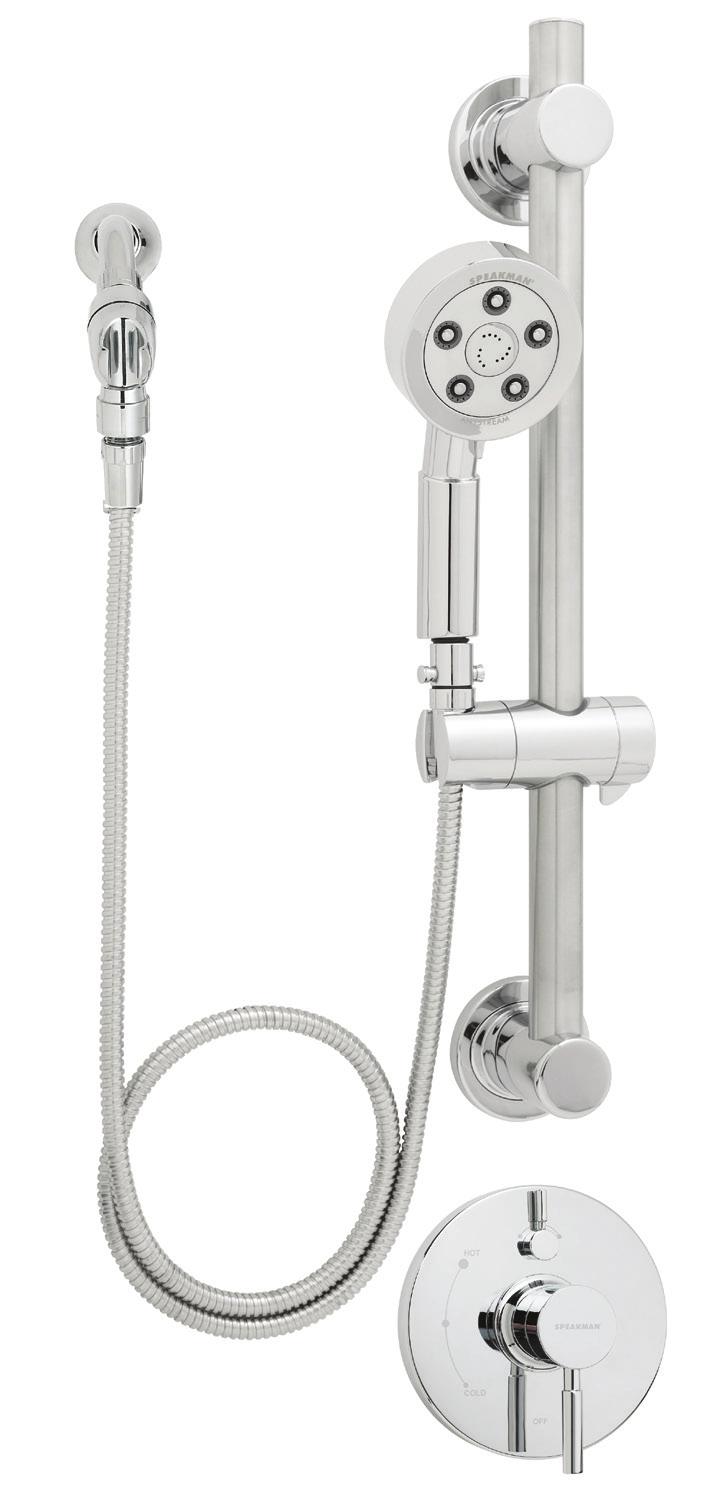 ADA SHOWER COMBINATIONS Shower Applications SPEAKMAN SHOWER SOLUTIONS: There are no pre-packaged combinations for ADA with two shower heads.