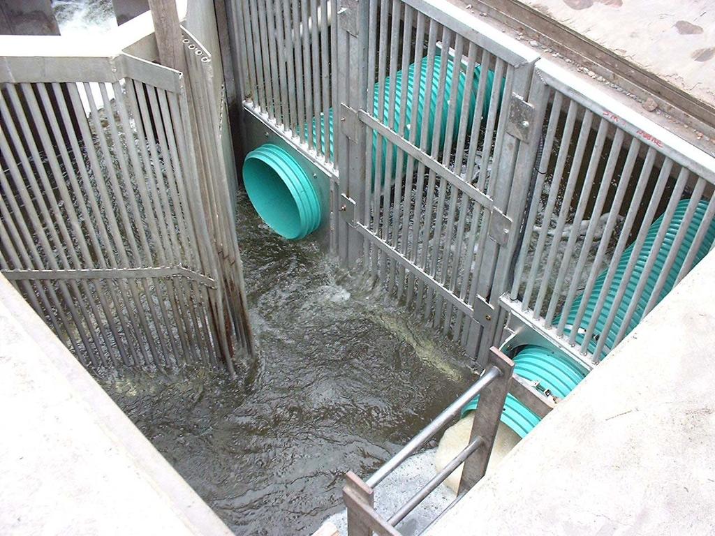 Figure 6. Resistivity counter tubes in the trap cell of the Bonaparte River Fishway. 3.