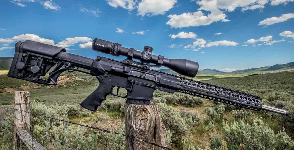 NOT ONLY DOES THE HEAVY BARREL HELP WITH HEAT MANAGEMENT, IT ALSO KEEPS MORE WEIGHT TOWARD CENTER MASS OF THE RIFLE, MAKING IT EXCEPTIONALLY WELL BALANCED.