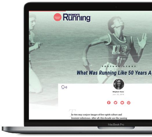 Display WomensRunning.com is a social- and SEOfriendly website, welcoming active women and lifestyle runners from all over the world.