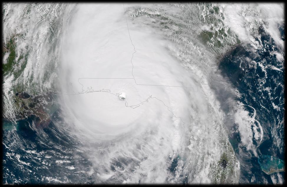 Hurricane Michael Landfall in Mexico Beach as a major Category 4 storm in October 2018 Maximum sustained