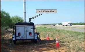 CB Wizard Alert System Trailer-mounted system Broadcasts a
