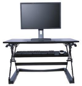 99 Directional Desktop Sit-to-Stand Riser with Single Monitor Arm, 31 1 /2"w 35"d 41"h, Silver/Black E. HON-S1100 Each 349.