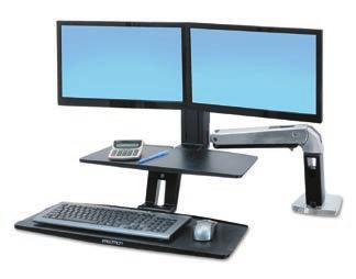 99 WorkFit-A Sit-Stand Workstation with Dual LCD Monitor
