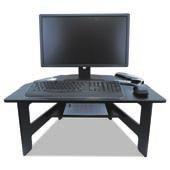 99 Xpressions Stand-Up Desk, 35"w 23"d 49"h, Frosted/Black Victor High Rise Collection VCT-DC100 Each 129.