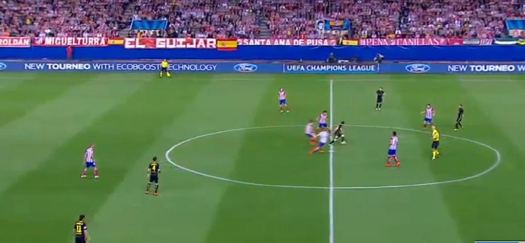 Atletico s compactness also allows them to counterpress their opponent due to their distances from one another.