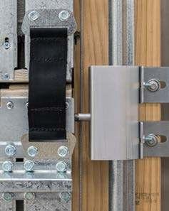 1 4 This polyester belt system runs the full width of each panel and is