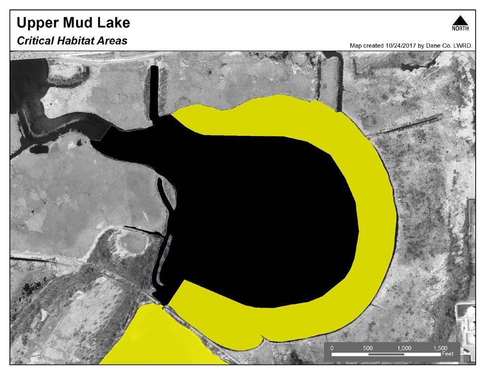 Figure 6. Proposed Critical Habitat Areas for Upper Mud Lake Yahara River Lake Monona to Upper Mud Lake No Critical Habitat Areas are currently designated for this portion of the Yahara River.