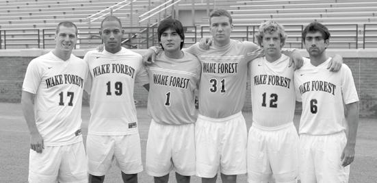 The Wake Forest sophomore class (from L to R): Josh Henke, Russ Coleman and Corben Bone. Not Pictured: Ike Opara.