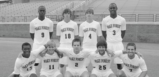 The Wake Forest senior class. Front row (from L to R): Michael Lahoud, Jamie Franks, Sam Cronin, Will Clayton and Cline Beam.