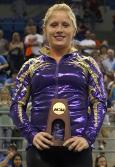 In the final performance of her career, Arnstad tallied a 9.950 to claim LSU s first NCAA individual national title.