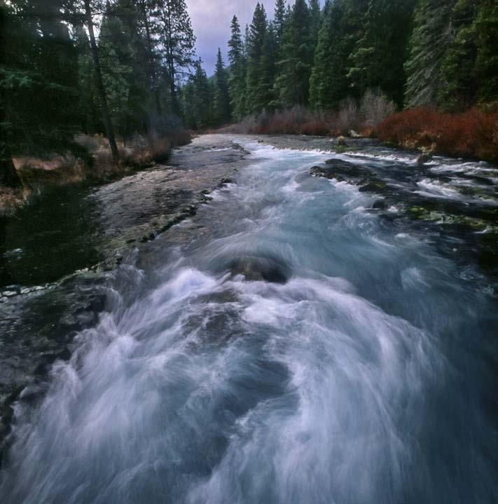 Photo: Jay Mather Whychus Creek Whychus Creek, which originates in the Cascades and flows north through the town of Sisters and joins the Deschutes River near Terrebonne, is bounded by Forest Service