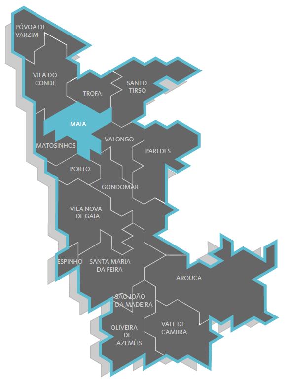 Porto Metropolitan Area and Maia Municipality Context Porto Metropolitan Area 2040 km2, 9,58% of North Region 1.