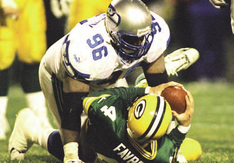 Cortez Kennedy, Class of 2012 and earned his third straight trip to the Pro Bowl and second straight as a starter. Ended the year with 77 tack-les, including 60 solo, 6.