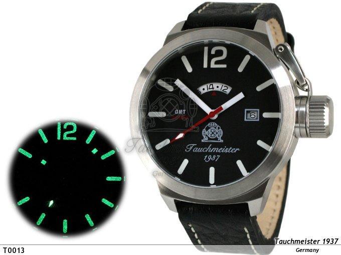 4. Tauchmeister 1937 - XL Military Diving-Watch T0013 Date indicator at 3 o'clock (quick winding with the crown at Pos.