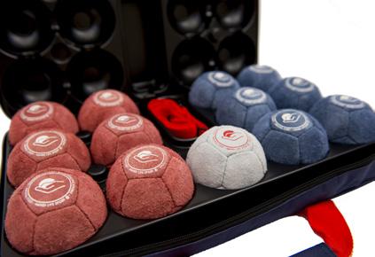 red or black case) - balls are made of soft and very strong PU material - hardness: Supersoft 308 EXP1142 Single Boccia ball - Superior Supersoft - available in red, blue and white -