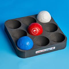 pick up boccia balls (of BISFed size), also from a seated position.
